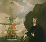 Sir Peter Lely Peter Pett and the Sovereign of the Seas. oil painting on canvas